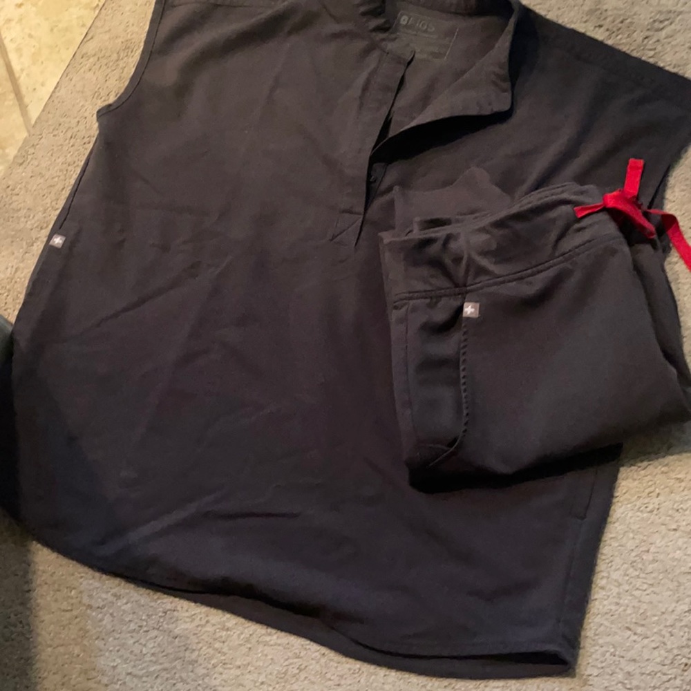 Almost new Gray FIgs scrub. Rafaela top SMALL and Zamora jogger SMALL